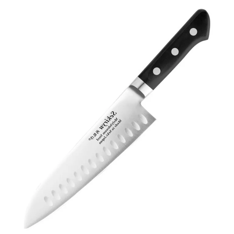 Master santokukniv med luftlommer 18 cm svart
