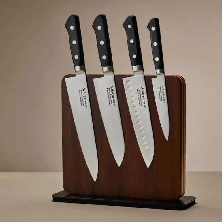 Master santokukniv med luftlommer 18 cm svart