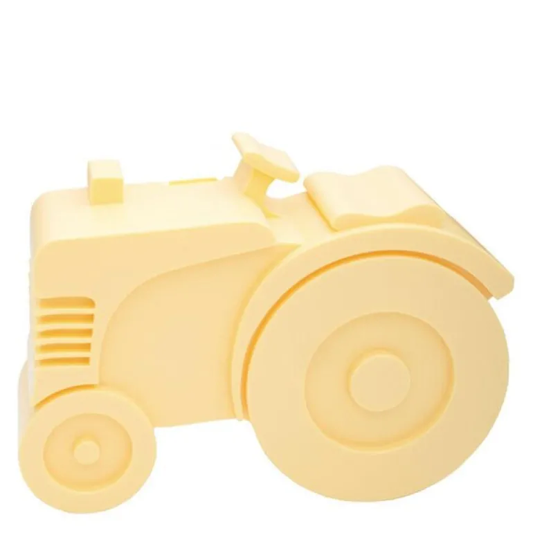 Matboks i plast traktor lys gul