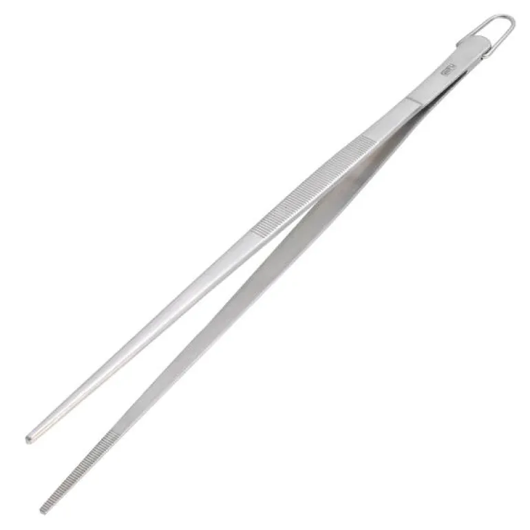 Matpinsett 30,5 cm børstet stål.