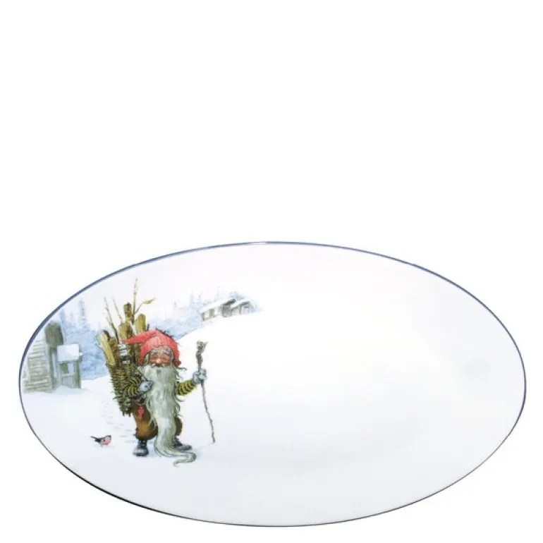 Midthun Jul serveringsfat 36x24 cm hvit/multi