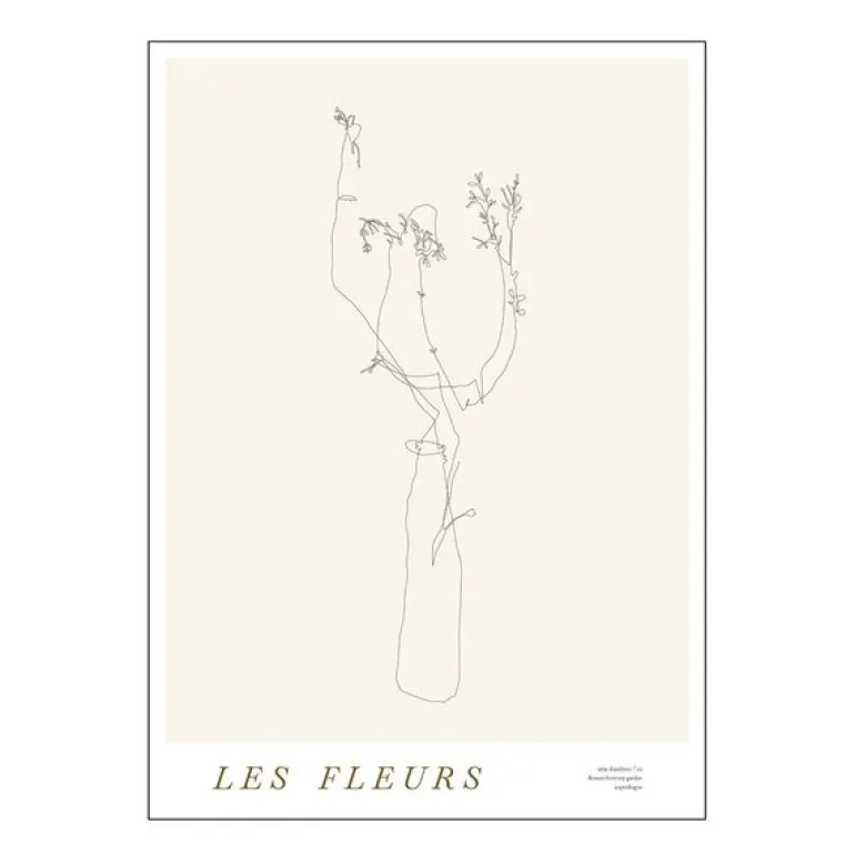 Mie & Him poster 50x70 cm les fleurs 02