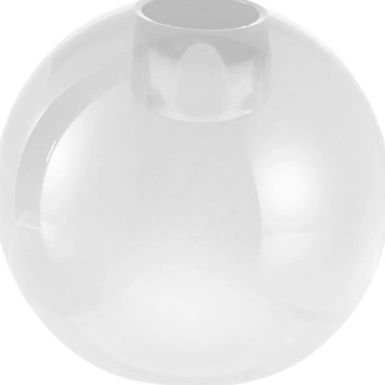 Milano lysestake rund 7x8 cm klar