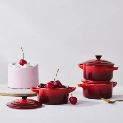 Minigryte ildfast form 0,25L 10 cm cerise