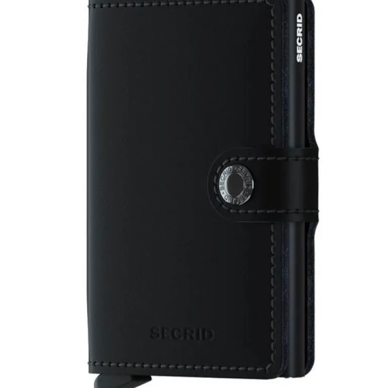 Miniwallet lommebok m/kortholder matt svart