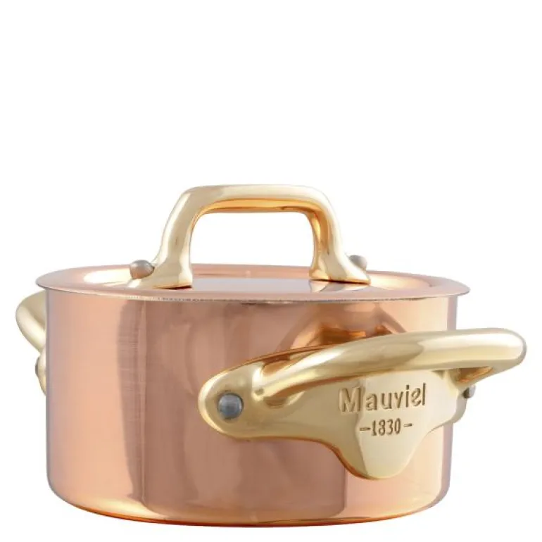 M'minis gryte med lokk 30 cl kobber/messing