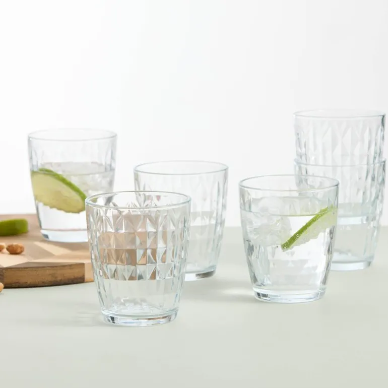 Mosaic vannglass 34 cl 6 stk klar