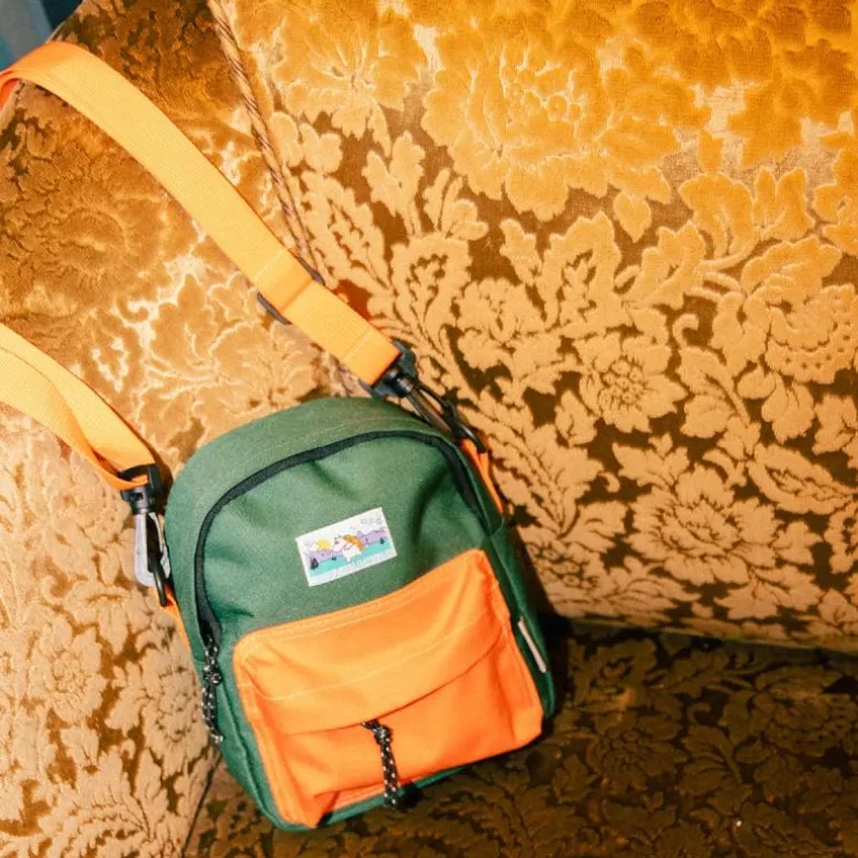 Mummi crossbody veske eventyr grønn/oransje