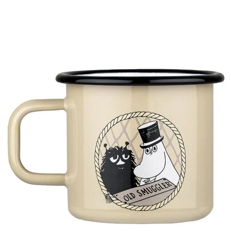 Mummi emaljekopp 37 cl oppdageren beige