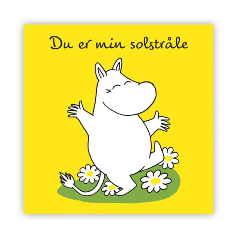 Mummi kort dobbelt Du er min solstråle gul