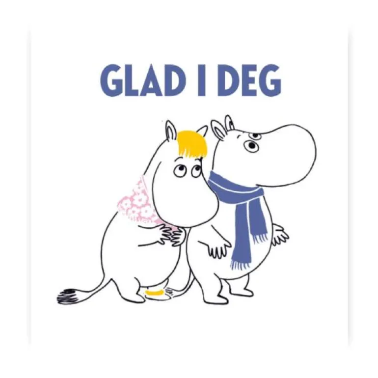 Mummi kort dobbelt Glad i deg hvit