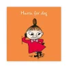 Mummi kort dobbelt Hurra for deg oransje