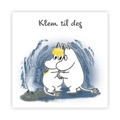 Mummi kort dobbelt Klem til deg hvit