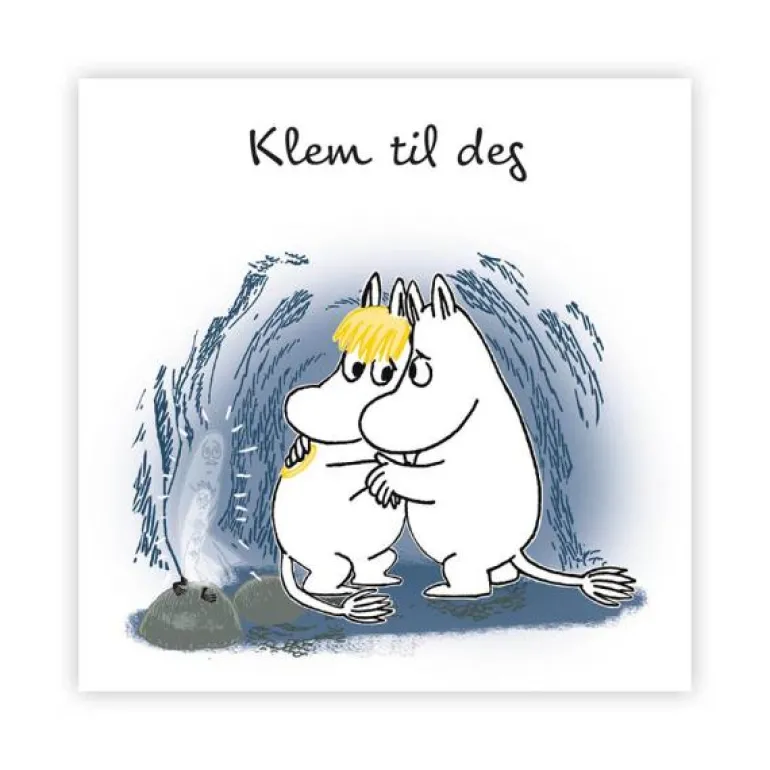 Mummi kort dobbelt Klem til deg hvit