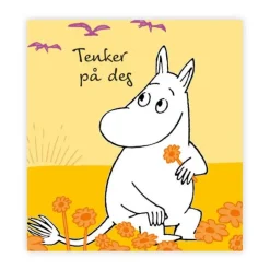 Mummi kort dobbelt Tenker på deg gul