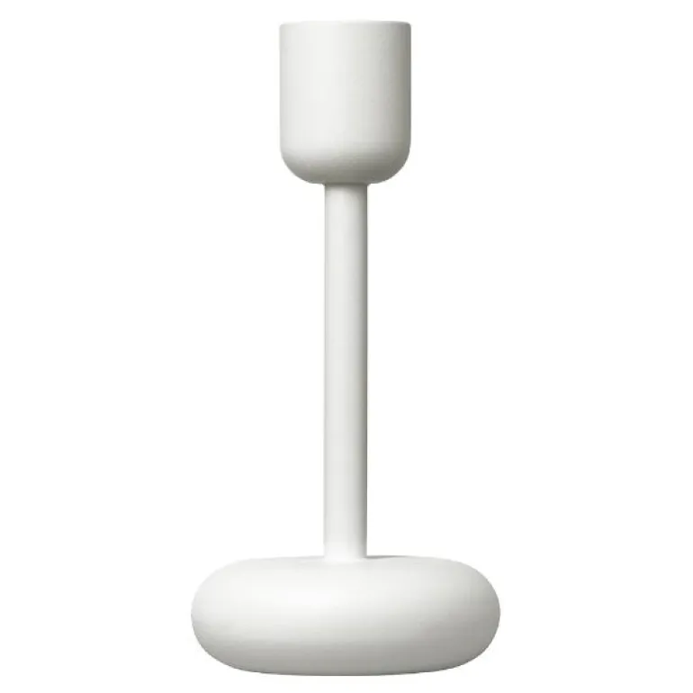 Nappula lysestake 183 mm hvit