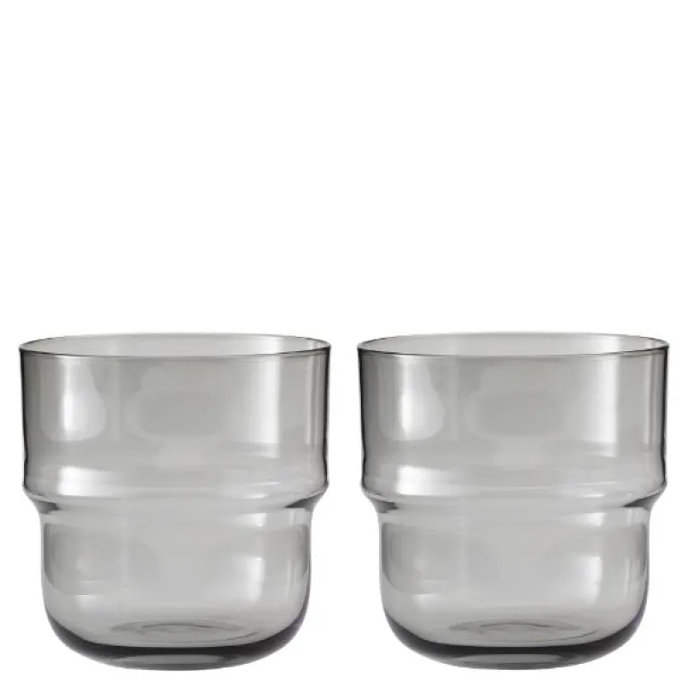NM& Unda glass 25 cl 2 stk grey