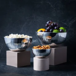 Nobel serveringsbolle 24 cm blank stål