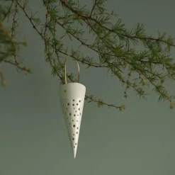 Nobili Julekremmerhus H18,5 cm snøhvit