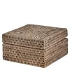 Norah oppbevaringsboks m/lokk 18x18 cm natur