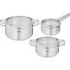 Nordica grytesett 6 deler rustfritt stål