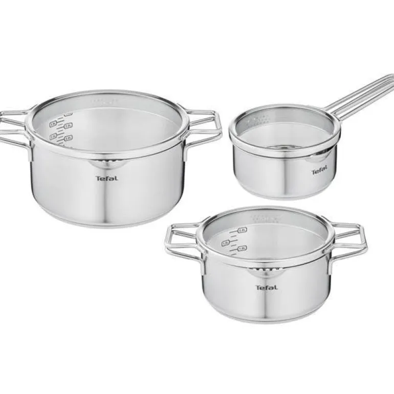Nordica grytesett 6 deler rustfritt stål