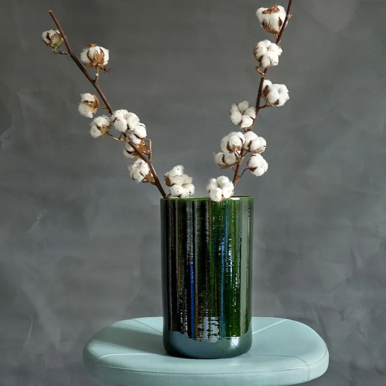 Oak vase 35 cm grønn emerald