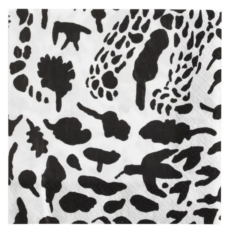 Oiva Toikka Collection serviett 33x33 cm cheetah svart