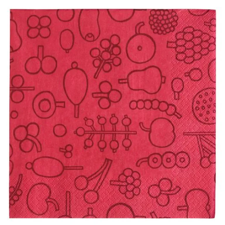 Oiva Toikka Collection serviett 33x33 cm frutta rød