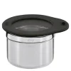 Oppbevaringsboks 30 cl 8x6,5 cm stål/klar/svart