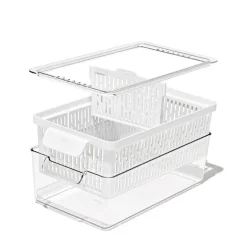 Oppbevaringsboks til kjøleskap 32x12 cm klar/hvit