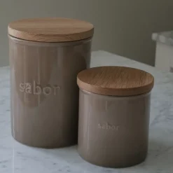 Oppbevaringskrukke 1,3L mahogany