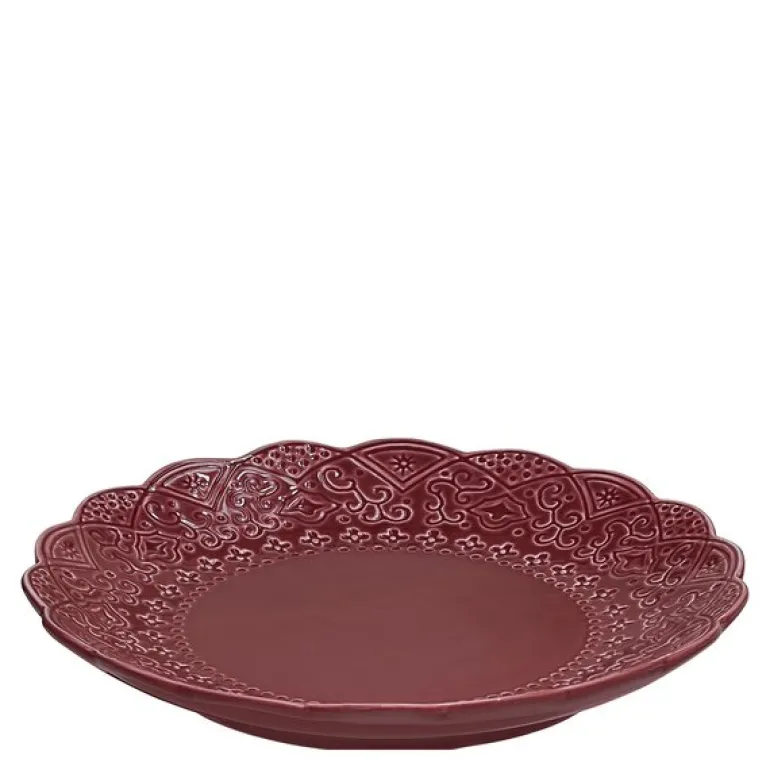 Orient assiett 19 cm vinrød