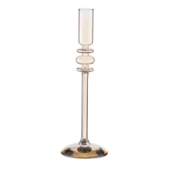 Ornate lysestake 25 cm champagnefarget luster