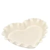 Paiform hjerte 33x29 cm 1,5L krem