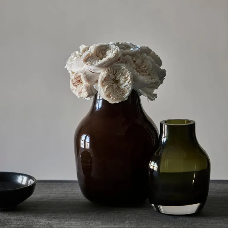 Paloma vase liten 20 cm smoke green