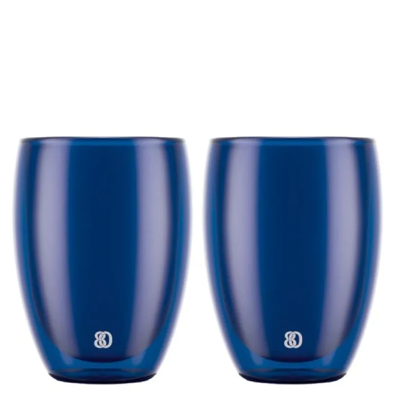 Pavina glass 35 cl 2 stk blå