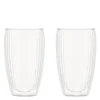 Pavina glass 45 cl 2 stk klar med riller