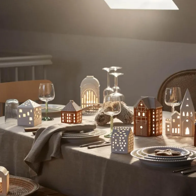 Pepparkakshus Ljuslykta Large Brun