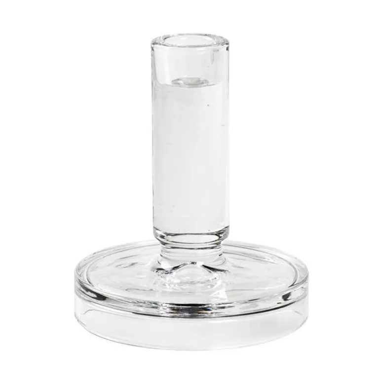 Petra lysestake 14 cm klart glass