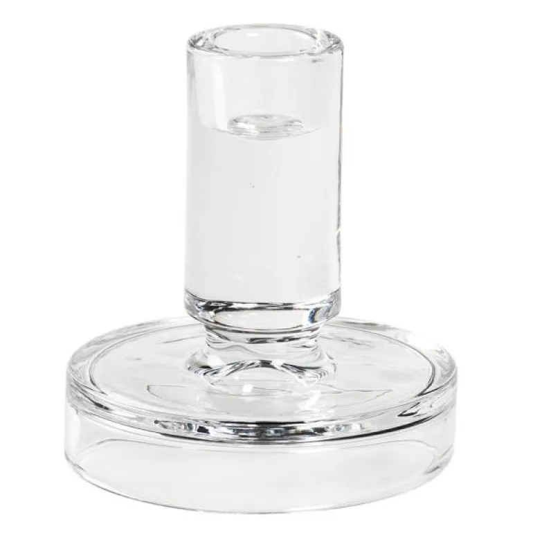 Petra lysestake 11 cm klart glass
