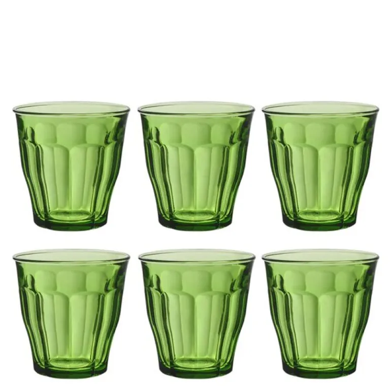Picardie vannglass 25 cl 6 stk grønn