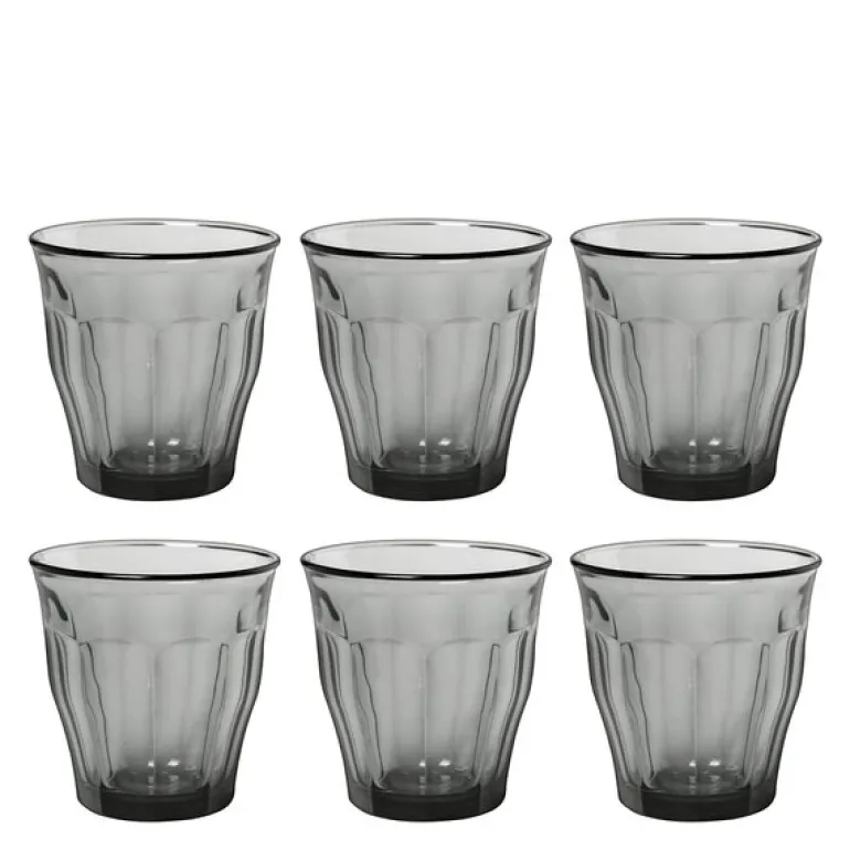 Picardie vannglass 25 cl 6 stk grå