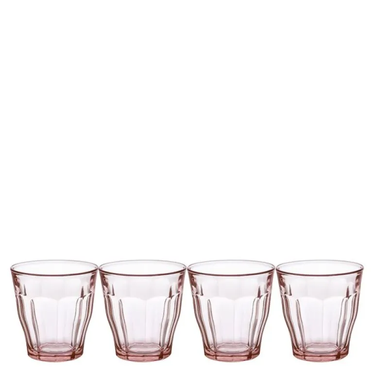 Picardie vannglass 25 cl 4 stk rosa