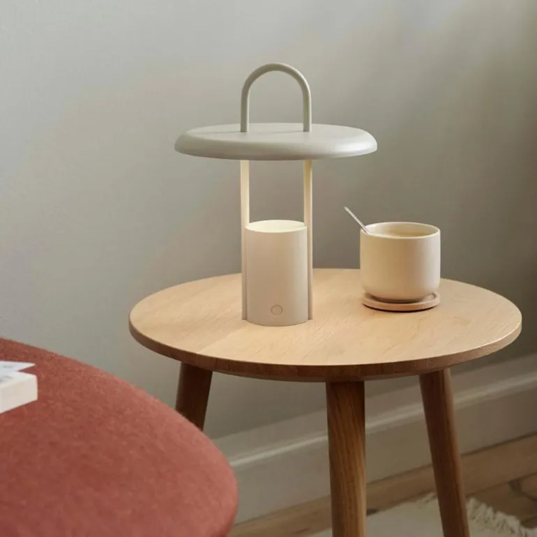 Pier bærbar LED lampe 25 cm sand