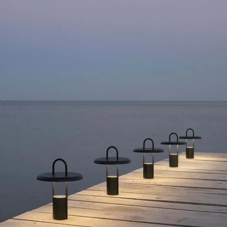 Pier bærbar LED lampe 25 cm black
