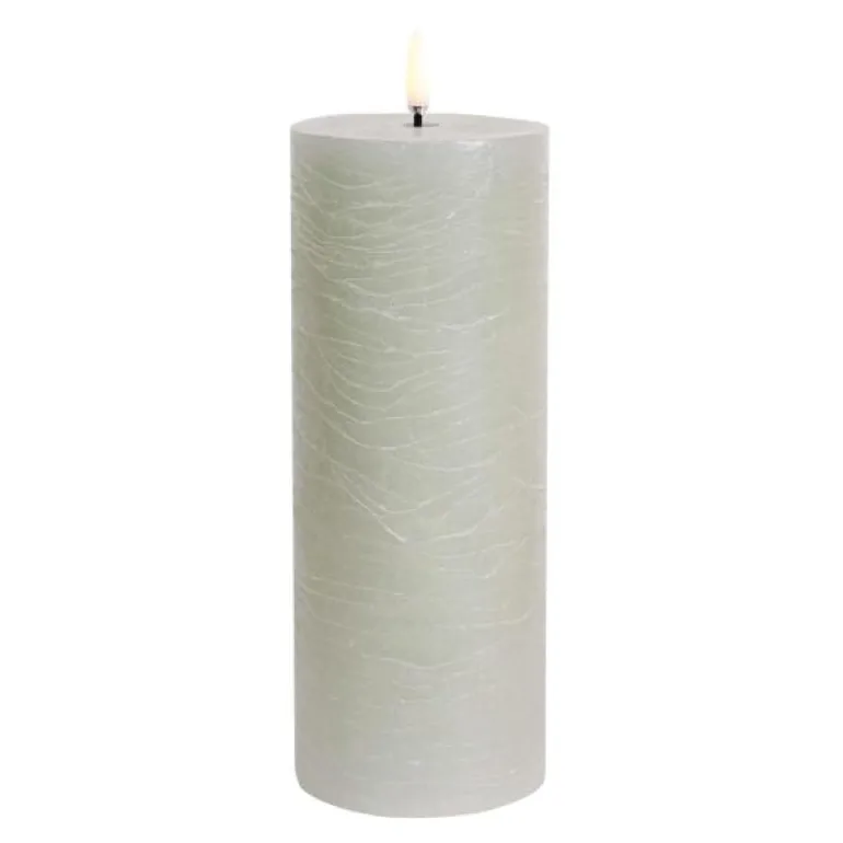 Pillar LED kubbelys 7,8x20,3 cm dusty green