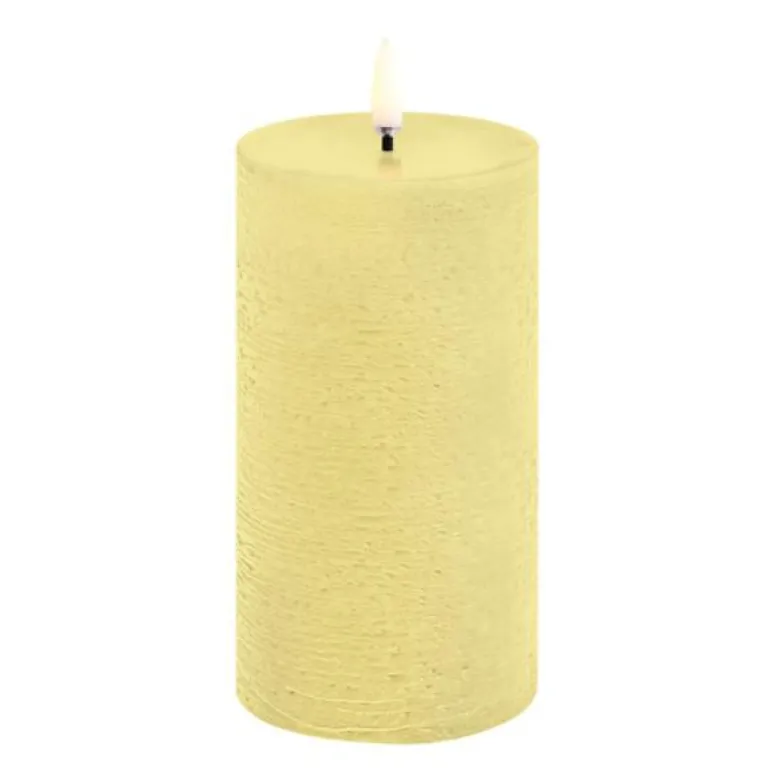 Pillar LED kubbelys 8x15 cm lys gul