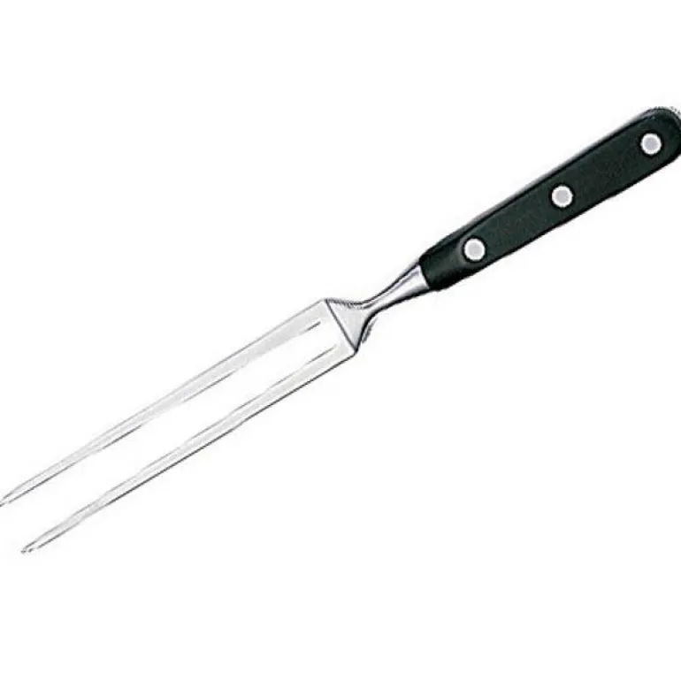 Pluton stekegaffel 15 cm stål/svart