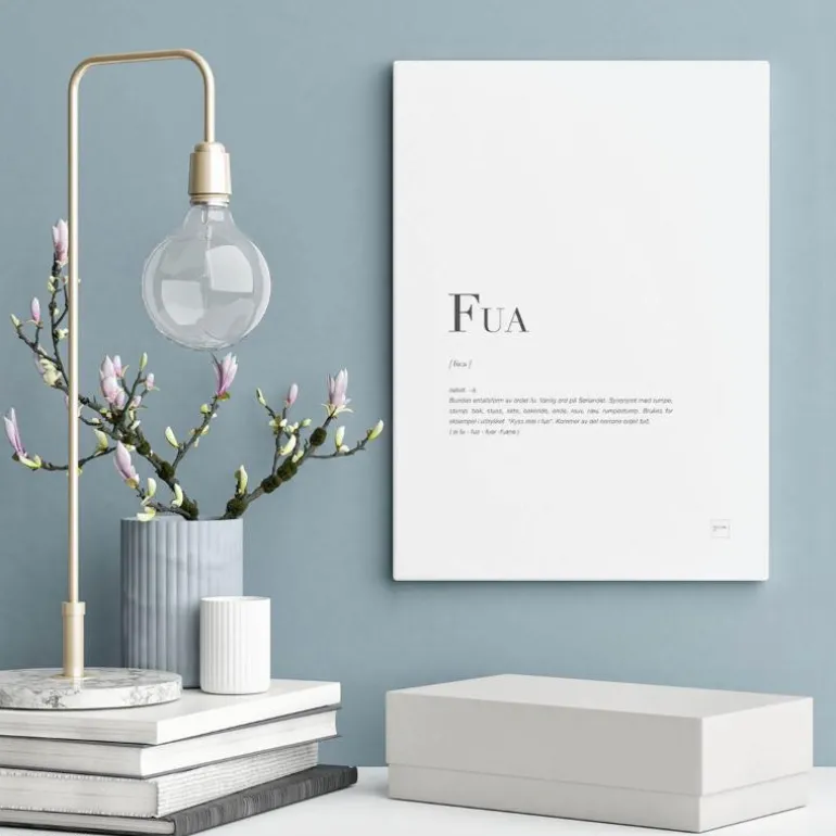 Poster Fua 30x40 cm hvit